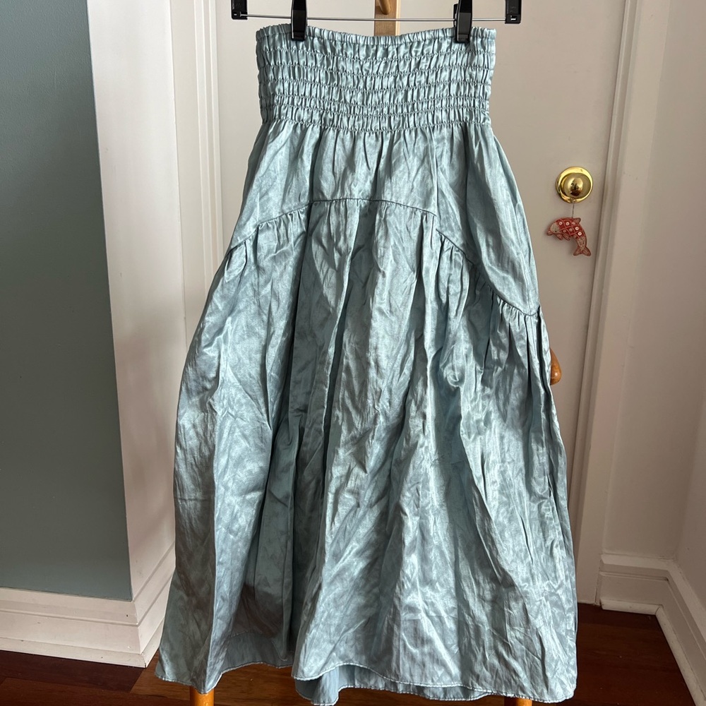 Vince NWT Sz S Women’s Blue Silk Skirt